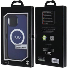Заредете изображение във визуализатора на галерията – Audi IML Big Logo MagSafe case for iPhone 15 / 14 / 13 - blue
