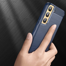 Заредете изображение във визуализатора на галерията – Carbon Case for Samsung Galaxy S23+ flexible silicone carbon cover blue
