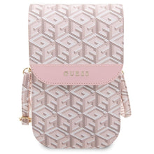 Заредете изображение във визуализатора на галерията – Original GUESS Handbag GCube Stripe GUWBHGCFSEP pink

