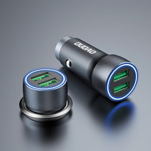 Заредете изображение във визуализатора на галерията – Dudao fast car charger 2 x USB 3A 18W gray (R4+)
