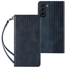 Заредете изображение във визуализатора на галерията – Magnet Strap Case Case For Samsung Galaxy A23 5G Flip Wallet Mini Lanyard Stand Blue
