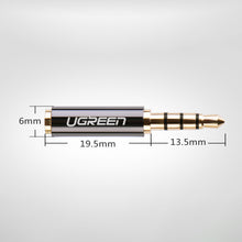 Заредете изображение във визуализатора на галерията – Ugreen audio adapter jack 3.5mm male to jack 2.5mm female black (20502)

