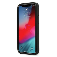Заредете изображение във визуализатора на галерията – Etui BMW BMHCP12SPUCARTCBK iPhone 12 mini 5,4" czarny/black hardcase M Collection PU Carbon Stripe
