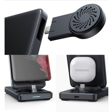 Заредете изображение във визуализатора на галерията – Joyroom JR-WQS01 Samsung Galaxy USB-C 4in1 charging station foldable - black
