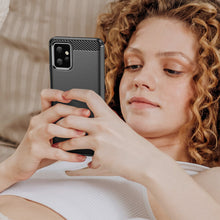 Заредете изображение във визуализатора на галерията – Carbon Case for Motorola Moto G Power 2023 flexible silicone carbon cover black
