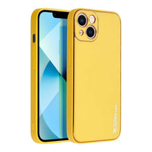 Заредете изображение във визуализатора на галерията – Forcell leather гръб за iphone 14 ( 6.1 ) жълт - TopMag
