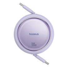 Заредете изображение във визуализатора на галерията – Baseus Free2Draw Mini USB-C - USB-C retractable cable 100W 1m - purple
