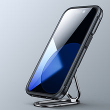 Заредете изображение във визуализатора на галерията – Joyroom Dual Hinge case for iPhone 14 armored case with a stand and a ring holder black
