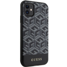 Заредете изображение във визуализатора на галерията – Original Case GUESS hardcase GCube Stripes MagSafe GUHMN61HGCFSEK for Iphone 11/ Xr black
