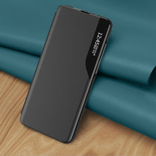 Заредете изображение във визуализатора на галерията – Eco Leather View Case cover for Samsung Galaxy S23 Ultra with flip stand blue
