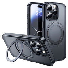 Заредете изображение във визуализатора на галерията – HOCO AS1 case with rotating ring compatible with MagSafe for IPHONE 15 PRO black
