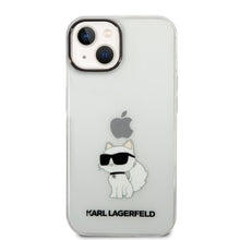 Заредете изображение във визуализатора на галерията – Original Pouch KARL LAGERFELD Ikonik Choupette KLHCP14SHNCHTCT for Iphone 14 transparent
