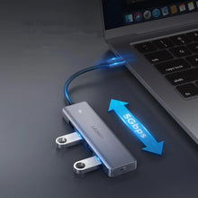 Заредете изображение във визуализатора на галерията – Ugreen USB Type C HUB - 4x USB 3.2 Gen 1 with USB-C power port gray (CM219 70336)
