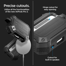 Заредете изображение във визуализатора на галерията – Spigen TOUGH ARMOR MAG MAGSAFE Apple AIRPODS PRO 1 / 2 BLACK
