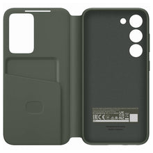 Заредете изображение във визуализатора на галерията – Samsung Smart View Wallet Case for Samsung Galaxy S23 Case with Smart Flip Window Card Wallet khaki (EF-ZS911CGEGWW)
