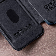 Заредете изображение във визуализатора на галерията – Nillkin Qin Leather Pro Case for Samsung Galaxy A54 5G Flip Cover Camera Cover Brown
