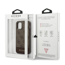 Заредете изображение във визуализатора на галерията – Guess GUHCP12SG4GLBR iPhone 12 mini 5,4" brązowy/brown hardcase 4G Stripe Collection
