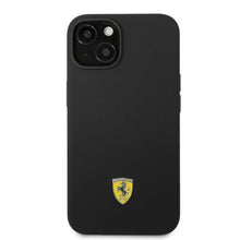 Заредете изображение във визуализатора на галерията – Ferrari FEHMSIP14SBK iPhone 14 6.1" black/black hardcase Silicone Metal Logo Magsafe
