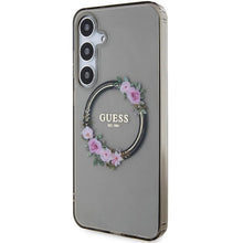 Заредете изображение във визуализатора на галерията – Guess IML Flowers Wreath MagSafe case for Samsung Galaxy S24+ - black
