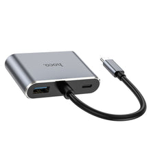 Заредете изображение във визуализатора на галерията – Hoco adaptor hub type c to hdtv+vga+usb3.0+pd100w+hdmi hb30 hb30 - TopMag
