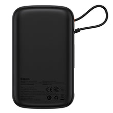 Заредете изображение във визуализатора на галерията – Baseus Qpow Digital Display powerbank with fast charging 10000mAh 22.5W QC/PD/SCP/FCP with built-in USB-C cable black
