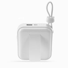 Заредете изображение във визуализатора на галерията – Joyroom power bank with USB C and Lightning cables and stand Cutie Series 10000mAh 22.5W white (JR-L008)

