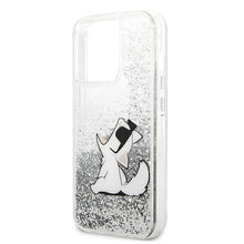 Заредете изображение във визуализатора на галерията – Karl Lagerfeld KLHCP13LGCFS iPhone 13 Pro / 13 6,1" srebrny/silver hardcase Liquid Glitter Choupette Fun
