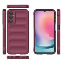 Заредете изображение във визуализатора на галерията – Magic Shield Case for Samsung Galaxy A24 4G flexible armored cover burgundy
