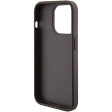Заредете изображение във визуализатора на галерията – Guess Grip Stand 4G Triangle Strass case for iPhone 15 Pro - brown
