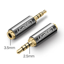 Заредете изображение във визуализатора на галерията – Ugreen audio adapter jack 2.5mm male to jack 3.5mm female black (20501)
