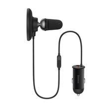 Заредете изображение във визуализатора на галерията – Baseus wireless car charger with MagSafe 15W holder for air vent + USB-A 25W black (CW01)

