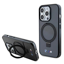 Заредете изображение във визуализатора на галерията – BMW Ring Stand M Collection MagSafe case for iPhone 15 Pro Max - black
