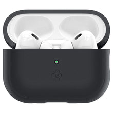 Заредете изображение във визуализатора на галерията – Spigen SILICONE FIT STRAP Apple AIRPODS PRO 1 / 2 BLACK/PHANTOM GREEN
