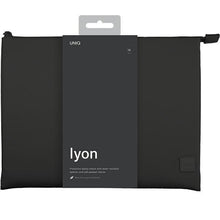 Заредете изображение във визуализатора на галерията – Uniq Lyon laptop sleeve 16" case - black Waterproof RPET
