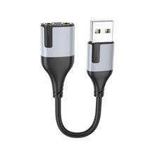Заредете изображение във визуализатора на галерията – Borofone Adapter BV19 Creator Audio 2 in 1 - USB to 2xjack 3,5mm - black
