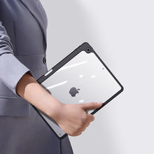Заредете изображение във визуализатора на галерията – Dux Ducis Magi case for iPad 10.9'' 2022 (10 gen.) cover with stylus holder smart cover stand pink
