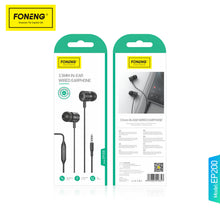 Заредете изображение във визуализатора на галерията – Foneng Earphones EP200 with microphone black
