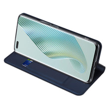 Заредете изображение във визуализатора на галерията – Dux Ducis Skin Pro Case for Honor Magic5 Pro Flip Card Wallet Stand Blue
