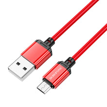 Заредете изображение във визуализатора на галерията – Borofone Cable BX87 Sharp - USB to Micro USB - 2,4A 1 metre red
