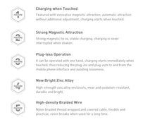 Заредете изображение във визуализатора на галерията – Baseus Zinc magnetic USB cable - Lightning 1.5A 2m black (CALXC-I01)
