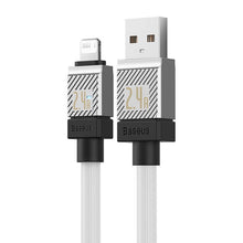 Заредете изображение във визуализатора на галерията – BASEUS cable USB to Apple Lightning 8-pin CoolPlay 2,4A 1m white CAKW000402
