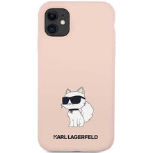 Заредете изображение във визуализатора на галерията – Karl Lagerfeld KLHCN61SNCHBCP iPhone 11/ XR 6.1" hardcase pink/pink Silicone Choupette
