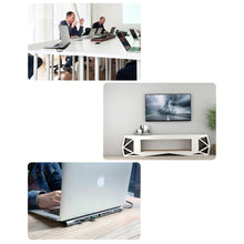 Заредете изображение във визуализатора на галерията – Baseus Enjoyment MacBook / notebook stand HUB USB Typ C PD / VGA / HDMI / RJ45 / USB 3.0 / SD, TF, micro SD card reader Dark for MacBook / PC gray (CATSX-G0G)
