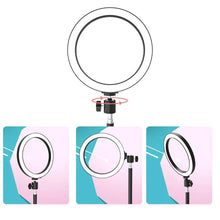 Заредете изображение във визуализатора на галерията – Ring lamp 26cm diameter + tripod 1,6m

