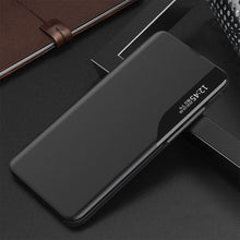 Заредете изображение във визуализатора на галерията – Eco Leather View Case elegant case with a flip cover and stand function for Samsung Galaxy A53 5G black
