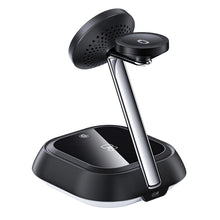 Заредете изображение във визуализатора на галерията – 3in1 Acefast E16 15W inductive charging station for phone / headphones / watch - black
