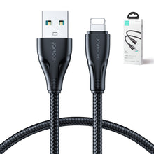 Заредете изображение във визуализатора на галерията – Joyroom cable USB - Lightning 2.4A Surpass Series 1.2 m black (S-UL012A11)
