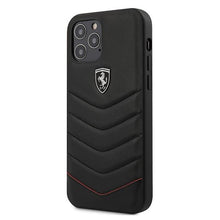 Заредете изображение във визуализатора на галерията – Ferrari FEHQUHCP12MBK iPhone 12/12 Pro 6,1" czarny/black hardcase Off Track Quilted
