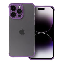 Заредете изображение във визуализатора на галерията – MINI BUMPERS with camera island protection Case for IPHONE 15 PRO MAX dark purple
