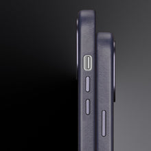 Заредете изображение във визуализатора на галерията – Dux Ducis Naples case for iPhone 14 Pro magnetic leather case MagSafe blue
